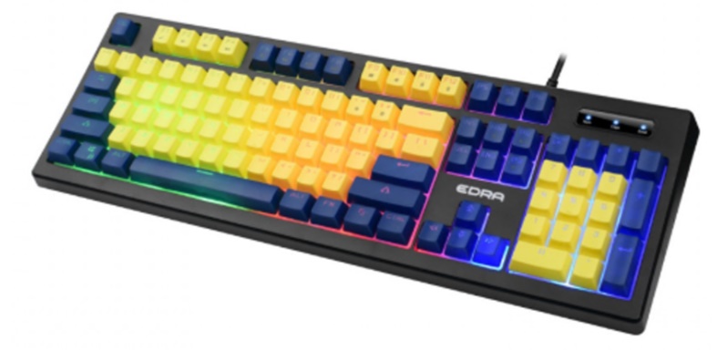 Bàn phím Gaming E-Dra EK302 Blue + Yellow (chống nước) 
