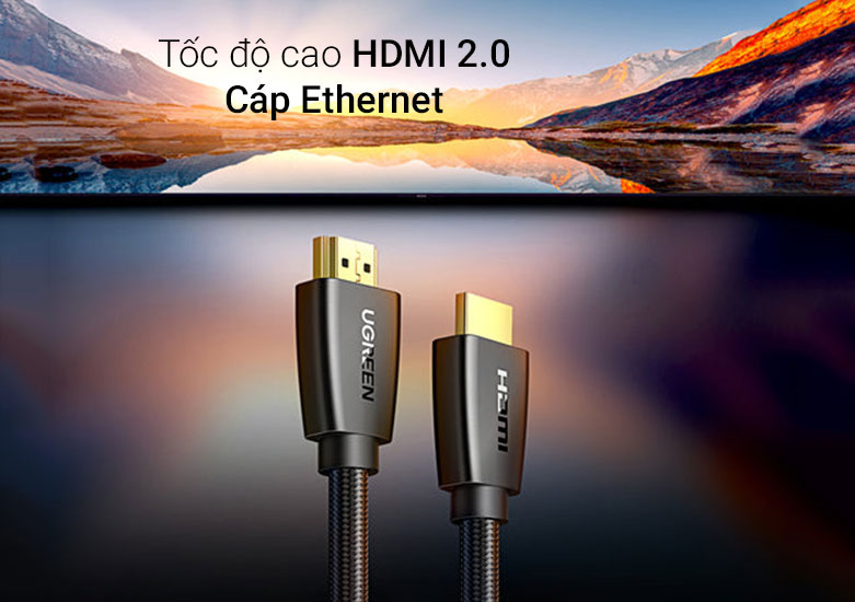 Cáp HDMI Ugreen 40414 10M (HDMI 2.0)