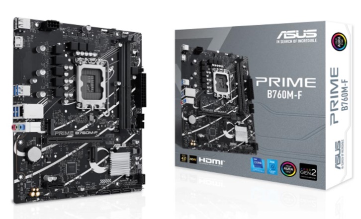 Mainboard Asus Prime B760M-F DDR5 (Intel B760/ Socket 1700/ M-ATX/ 2 khe ram)