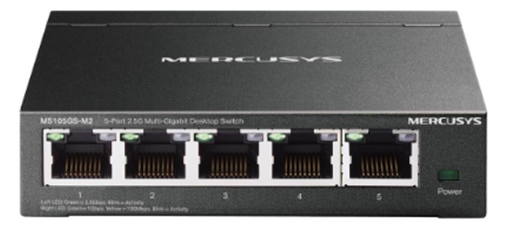 Switch Mercusys MS105GS-M2 (2.5 Gigabit/ 5 Cổng/ Vỏ kim loại)