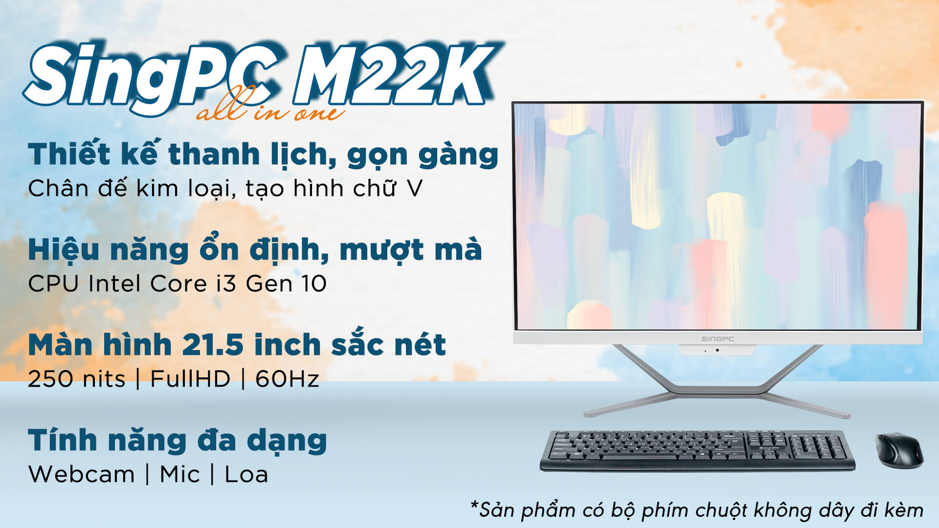 Máy tính All in one SingPC M22Ki382-W