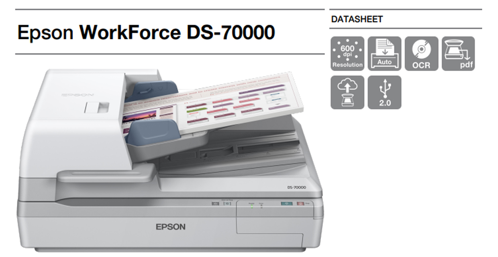 Máy quét Epson WorkForce DS-70000 (A3)