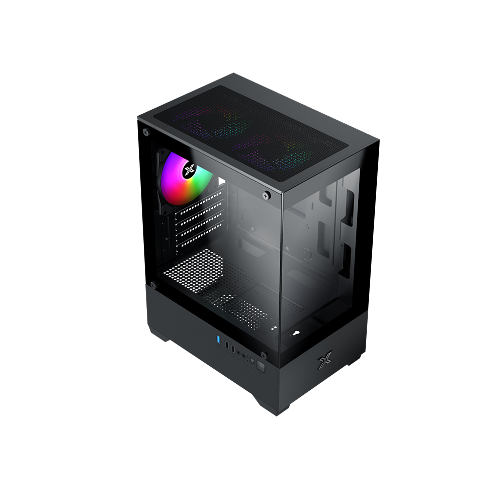 Vỏ m&aacute;y t&iacute;nh Xigmatek VIEW II 3F (Mini Tower/ M-ATX/ Đen)