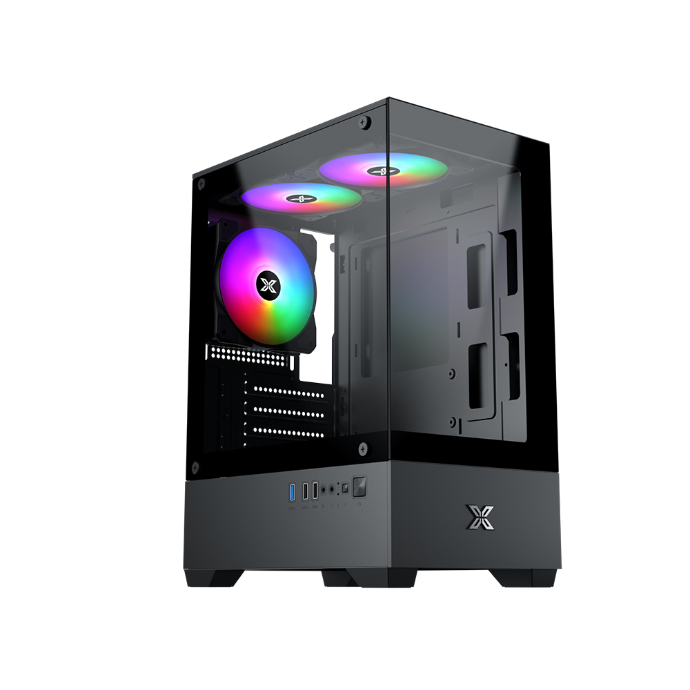 Vỏ m&aacute;y t&iacute;nh Xigmatek VIEW II 3F (Mini Tower/ M-ATX/ Đen)