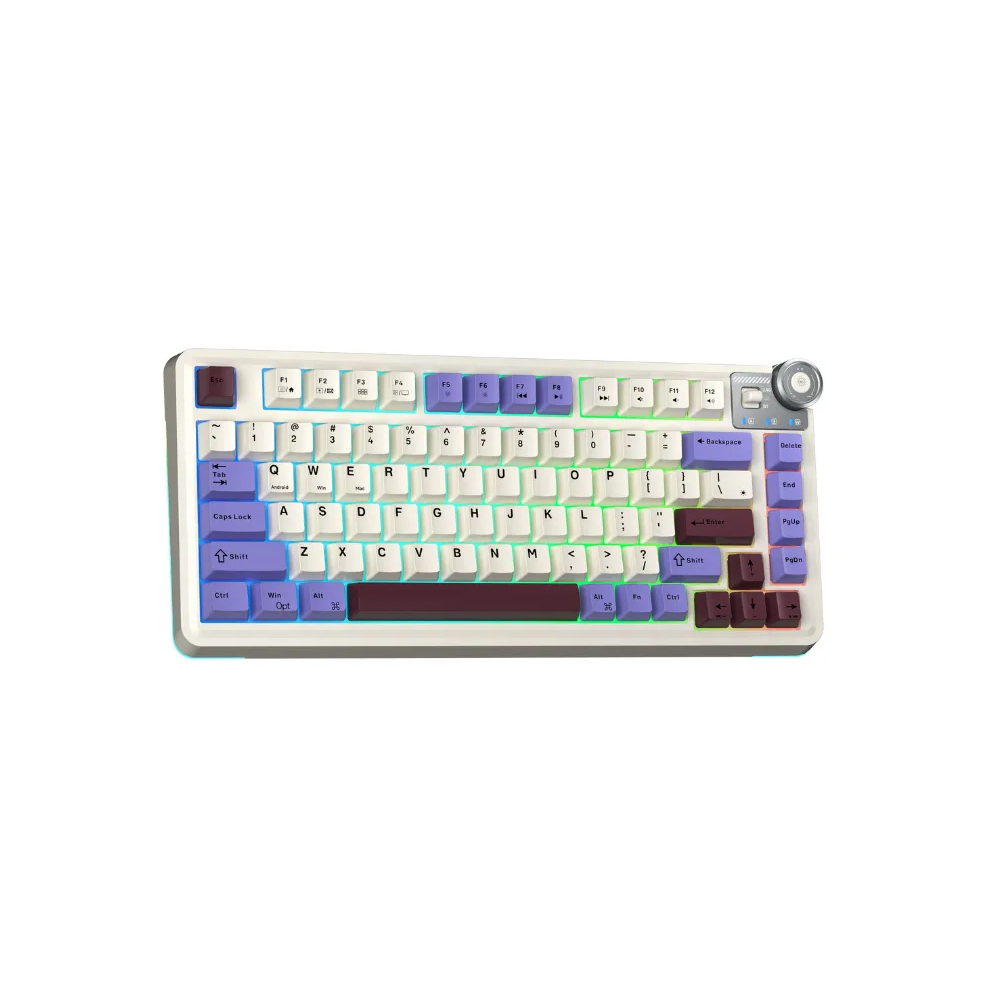 B&agrave;n ph&iacute;m cơ Aula 3 MODE AU75 T&iacute;m+Be+Đỏ Star Vector Switch