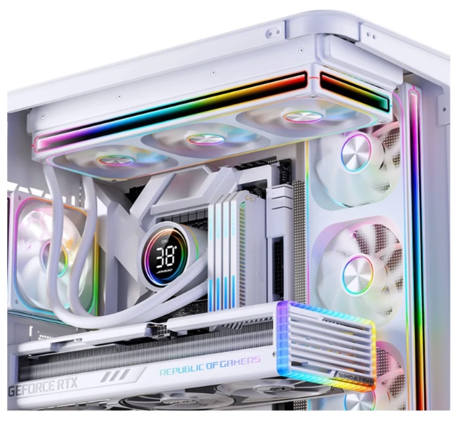 Quạt case JONSBO ZA-360WR White LED ARGB REVERSE (fan ngược)
