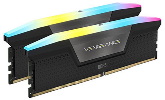 Ram PC Corsair Vengeance VENGEANCE RGB 128GB (2x64GB) DDR5 6400MHz (CMH128GX5M2B6400C42) 