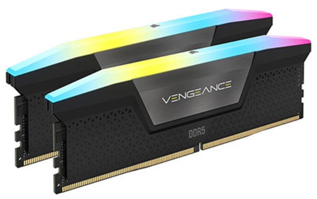 Ram PC Corsair Vengeance VENGEANCE RGB 64GB (2x32GB) DDR5 6000Mhz (CMH64GX5M2D6000C40)