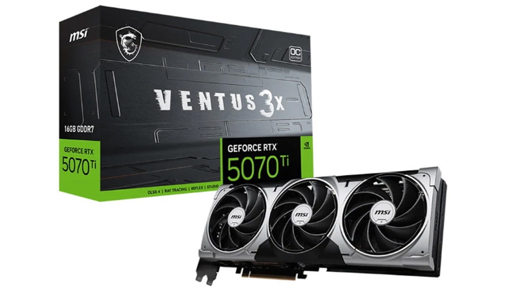 Card đồ họa MSI GeForce RTX 5070 Ti 16G VENTUS 3X OC (GDDR7/ 256 bit)