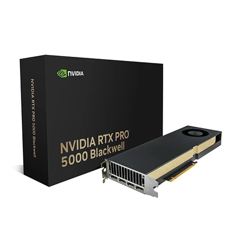 Card đồ họa Leadtek NVIDIA RTX PRO 5000 Blackwell 72GB (GDDR7/ 256 bit)  Card đồ họa Leadtek NVIDIA RTX PRO 5000 Blackwell 72GB là giải pháp đồ họa chuyên nghiệp cao cấp, được thiết kế cho các hệ thống workstation phục vụ AI, dựng hình 3D, mô phỏng kỹ thuật, thiết kế CAD/CAM và xử lý dữ liệu quy mô lớn. Sở hữu kiến trúc NVIDIA RTX PRO 5000 Blackwell cùng bộ nhớ 72GB GDDR7, sản phẩm hướng đến hiệu suất tính toán vượt trội, độ ổn định cao và khả năng mở rộng lâu dài cho doanh nghiệp và người dùng chuyên sâu.  Kiến trúc NVIDIA RTX PRO 5000 Blackwell tối ưu cho tác vụ chuyên nghiệp  Trang bị chip NVIDIA RTX PRO 5000 Blackwell, card đồ họa mang lại nền tảng xử lý mạnh mẽ cho các tác vụ yêu cầu độ chính xác và độ tin cậy cao. Kiến trúc Blackwell được định hướng cho môi trường làm việc chuyên nghiệp, nơi hiệu năng không chỉ đến từ tốc độ xử lý mà còn từ khả năng duy trì hiệu suất ổn định trong thời gian dài, phù hợp cho các hệ thống workstation vận hành liên tục.  Bộ nhớ 72GB GDDR7 đáp ứng khối lượng dữ liệu lớn  Với dung lượng bộ nhớ 72GB sử dụng chuẩn GDDR7, Card đồ họa Leadtek NVIDIA RTX PRO 5000 Blackwell 72GB cho phép xử lý các mô hình 3D phức tạp, dữ liệu AI lớn và các dự án đồ họa độ phân giải cao mà không gặp giới hạn về bộ nhớ. Giao diện bộ nhớ 256 bit giúp tối ưu băng thông truyền tải, đảm bảo dữ liệu được xử lý mượt mà trong các tác vụ nặng như render, huấn luyện mô hình AI hay mô phỏng kỹ thuật.  Hiệu suất AI mạnh mẽ với 2,142 AI TOPS  Sở hữu hiệu suất 2,142 AI TOPS, card đồ họa này đặc biệt phù hợp cho các ứng dụng trí tuệ nhân tạo, học máy và phân tích dữ liệu nâng cao. Khả năng xử lý AI mạnh mẽ giúp rút ngắn thời gian tính toán, tăng hiệu quả làm việc trong các dự án nghiên cứu, phát triển sản phẩm và triển khai giải pháp AI trong môi trường doanh nghiệp.  Hỗ trợ DirectX 12 và PCI Express 5.0 cho hệ thống hiện đại  Việc hỗ trợ DirectX 12 giúp card tương thích tốt với các phần mềm đồ họa và ứng dụng hiện đại, trong khi chuẩn PCI Express 5.0 đảm bảo băng thông kết nối cao với hệ thống, hạn chế nghẽn cổ chai khi xử lý dữ liệu lớn. Điều này giúp Leadtek NVIDIA RTX PRO 5000 Blackwell khai thác tối đa sức mạnh phần cứng trong các cấu hình workstation thế hệ mới.  Khả năng xuất hình linh hoạt với 4 cổng miniDisplayPort 1.4  Card được trang bị 4 x miniDisplayPort 1.4, cho phép kết nối đồng thời nhiều màn hình độ phân giải cao, đáp ứng nhu cầu làm việc đa màn hình trong các lĩnh vực thiết kế, dựng hình, tài chính hay phân tích dữ liệu. Thiết kế này giúp người dùng mở rộng không gian làm việc, nâng cao hiệu suất và trải nghiệm sử dụng trong môi trường chuyên nghiệp.  Thiết kế FHFL Dual Slot tối ưu cho workstation  Với kích thước 4.4 H x 10.5 L, FHFL Dual Slot, card đồ họa dễ dàng lắp đặt trong các thùng máy workstation tiêu chuẩn, đảm bảo khả năng tản nhiệt và độ ổn định khi vận hành. Thiết kế này phù hợp cho các hệ thống yêu cầu độ bền cao và khả năng hoạt động liên tục, đồng thời đi kèm đầy đủ phụ kiện như tài liệu hướng dẫn và đĩa CD cài đặt để thuận tiện cho quá trình triển khai.  Mua Card đồ họa Leadtek NVIDIA RTX PRO 5000 Blackwell chính hãng tại Phúc Anh  Lựa chọn Card đồ họa Leadtek NVIDIA RTX PRO 5000 Blackwell 72GB (GDDR7/ 256 bit) tại Phúc Anh, khách hàng được cam kết sản phẩm chính hãng, nguồn gốc rõ ràng cùng chính sách bảo hành uy tín. Đặt hàng ngay tại Phúc Anh để nâng cấp hệ thống workstation với giải pháp đồ họa chuyên nghiệp, hiệu năng cao, đồng thời nhận tư vấn kỹ thuật tận tâm và nhiều ưu đãi hấp dẫn dành cho doanh nghiệp và người dùng chuyên sâu.
