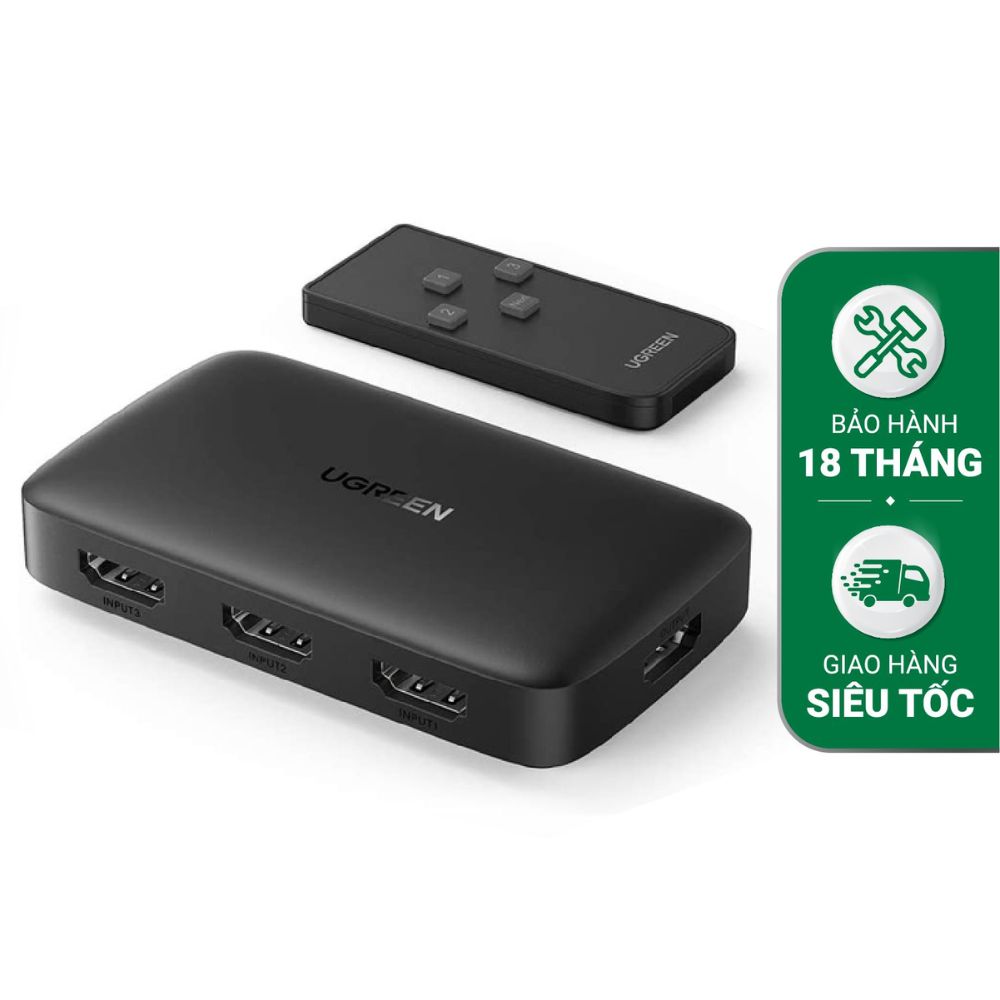 Bộ gộp HDMI Ugreen 80125 3 v&agrave;o 1 ra