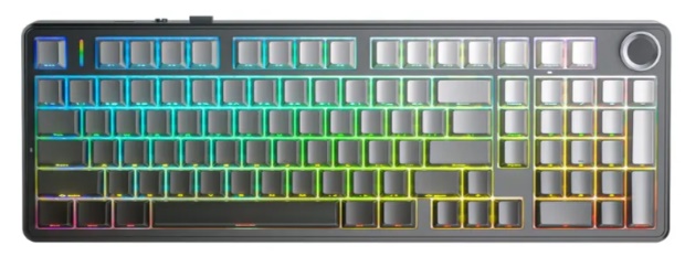 Bàn phím cơ Aula 3 MODE F99 PRO Xám + đen gradient Nimbus V3 switch (Có núm xoay) 