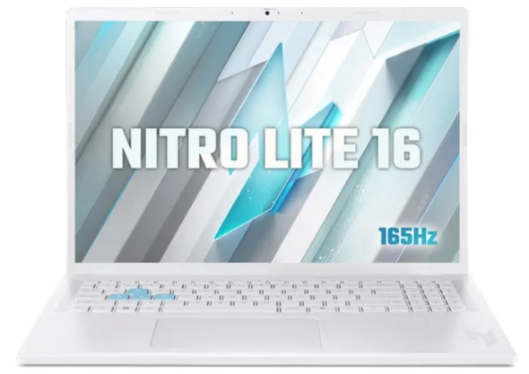 Laptop Acer Gaming Nitro Lite 16 NL16-71G-71UJ (i7 13620H/ 16GB/ 512GB SSD/ RTX 3050 6Gb/ 16 inch FHD+/ 165Hz/ Win11/ Trắng/ 1Y) 