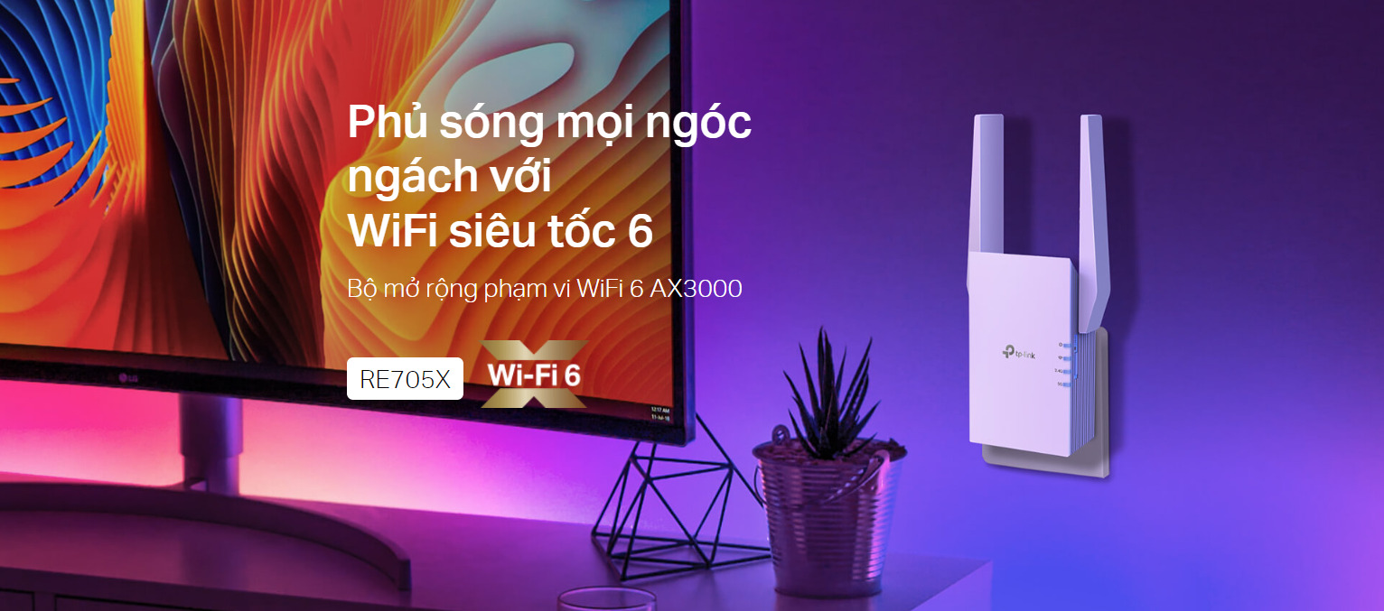 Bộ mở rộng sóng wifi TP-Link RE705X 