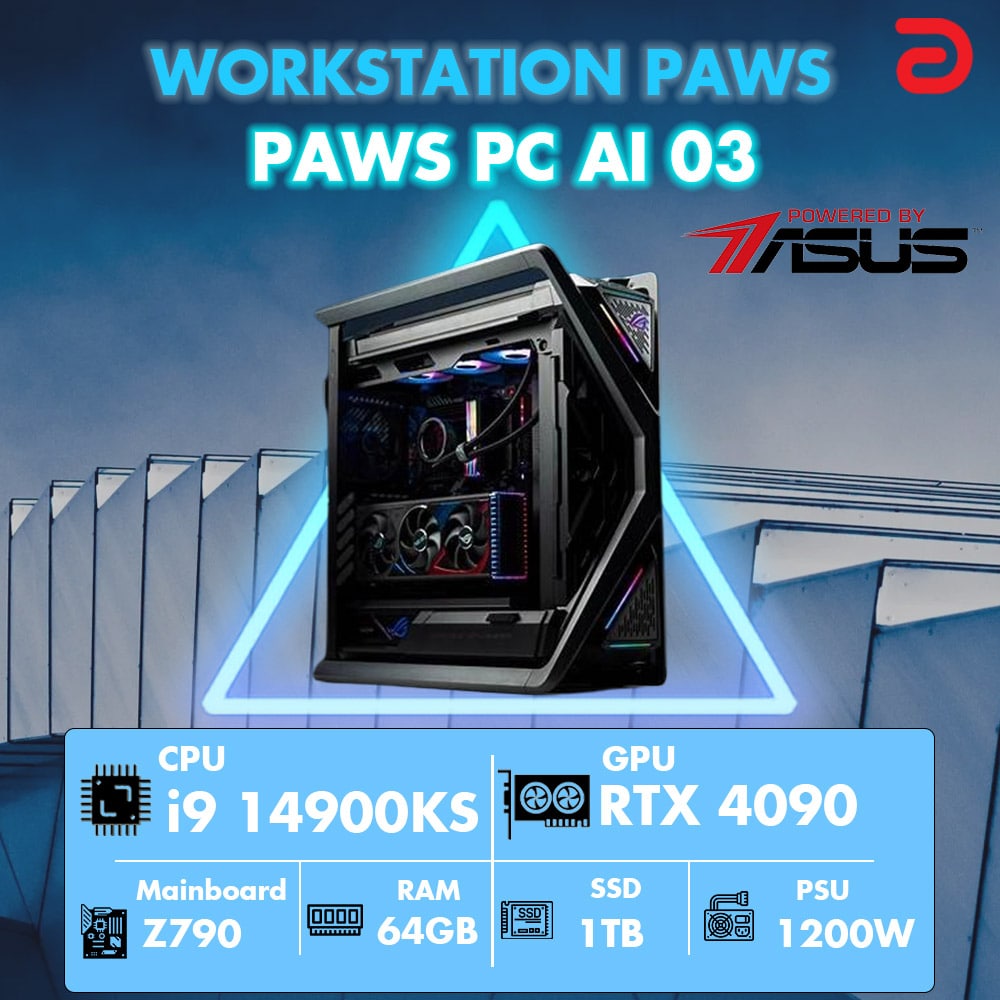 Máy trạm Workstation PAWS AI 03-I9KS/64GB/RTX4090