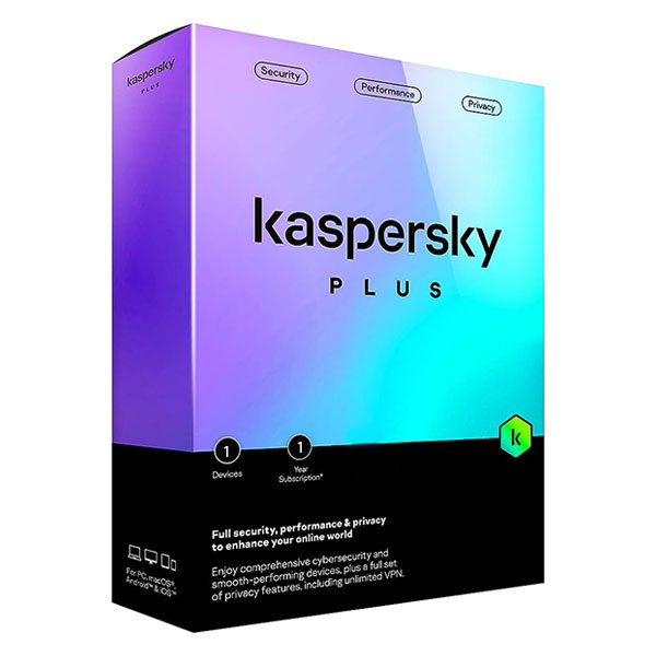 Phần mềm diệt virut Kaspersky Plus -1U (1 thiết bị/ năm)