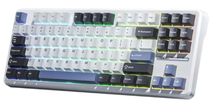 B&agrave;n ph&iacute;m cơ Aula 3 MODE F87 Đen Trắng Xanh Dương Grey Wood V3 switch (Bluetooth/Wireless) 