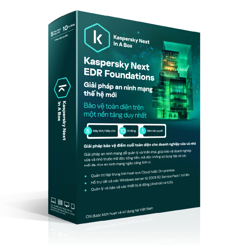 Phần mềm Diệt Virus Kaspersky Next EDR Foundations (1 thiết bị/ 36 th&aacute;ng)
