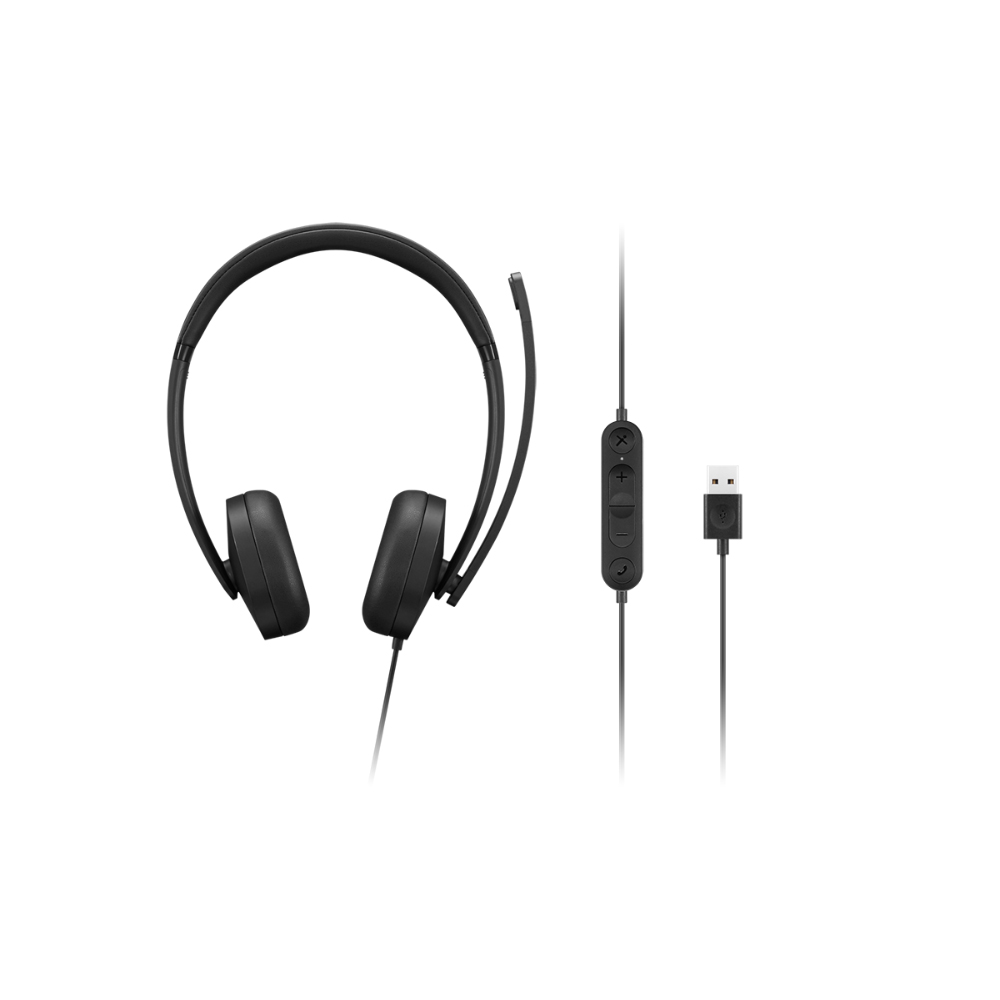 Tai nghe có dây Lenovo USB-A Wired Stereo Headset Gen 2 4XD1P83425 (black)