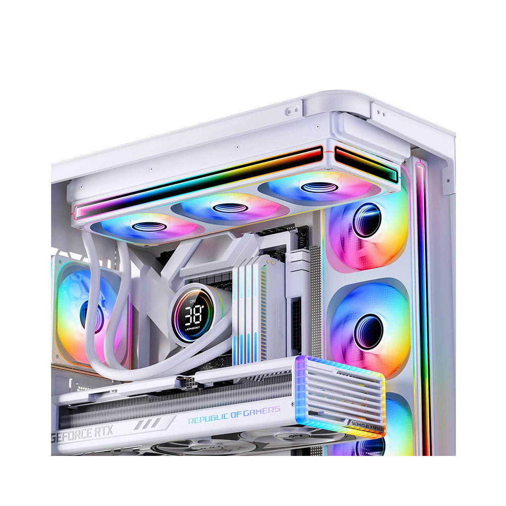 Quạt case JONSBO ZB-120WR White LED ARGB REVERSE (fan ngược)