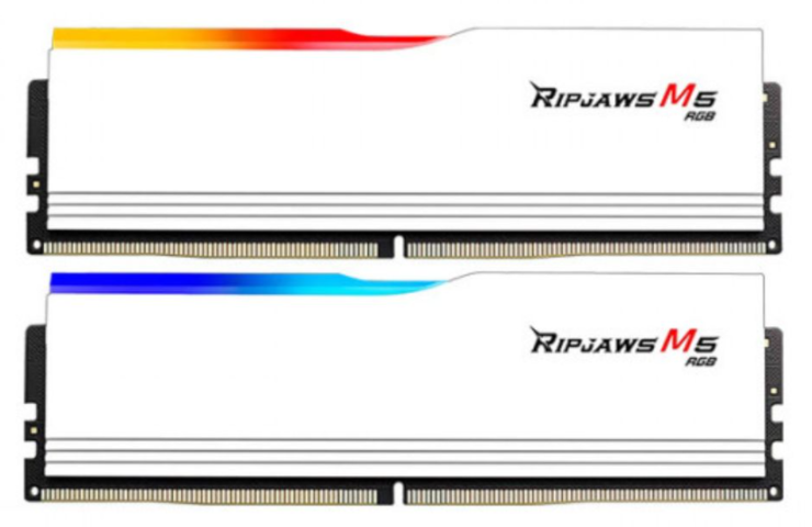 Ram PC GSKill Ripjaws M5 RGB 32GB (2x16GB) DDR5 5200 Mhz White (F5-5200J4040A16GX2-RM5RW)