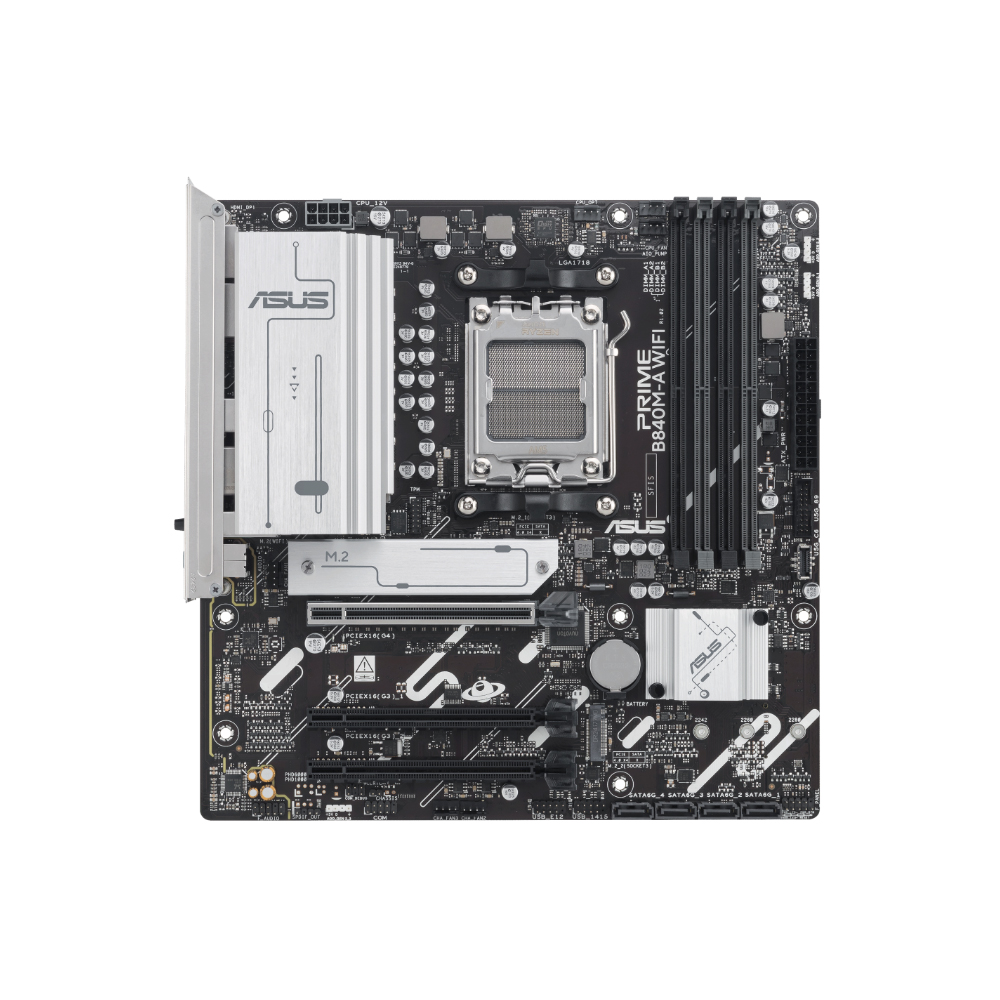 Mainboard Asus Prime B840M-A WIFI-CSM (AMD B840/ Socket AM5/ M-ATX/ 4 khe ram/ DDR5/ 2.5 Gigabit LAN)