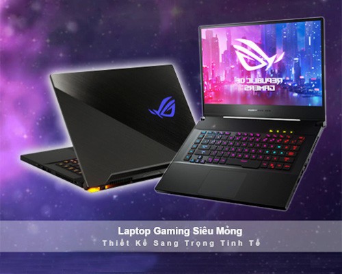Laptop Asus Gaming ROG-Zephyrus-S GX502GW-ES021T (i7-9750H/16GB/512GB SSD/15.6FHD/RTX2070 8GB/Win10/Black/ Túi/Chuột)