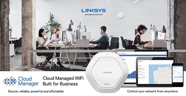 Bộ thu phát Linksys LAPAC1750C 100 User (Cloud Access Point)