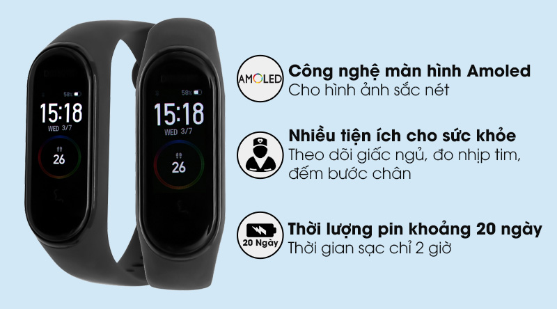 Đồng hồ Smartwatch Xiaomi Mi-Band 4 (Đen)