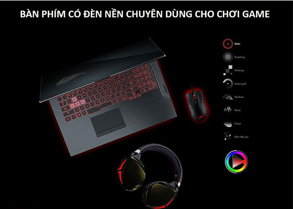 Laptop Asus Gaming G731-VEV089T (i7-9750H/16GB/512GB SSD/17.3FHD/RTX2060 6Gb DDR6/Win10/Black/Balo) 
