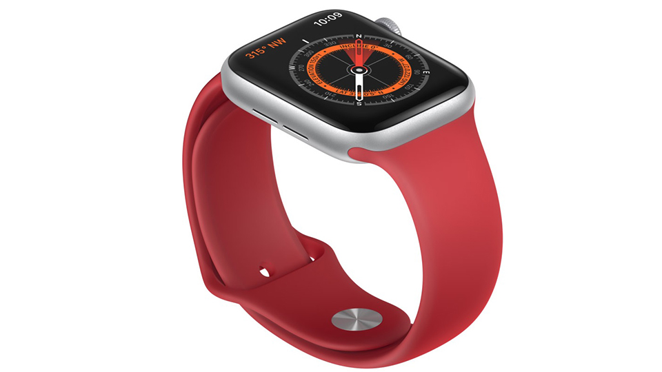 Smart Watch Apple Serie5 GPS 40mm viền nhôm Vàng dây cao su Hồng