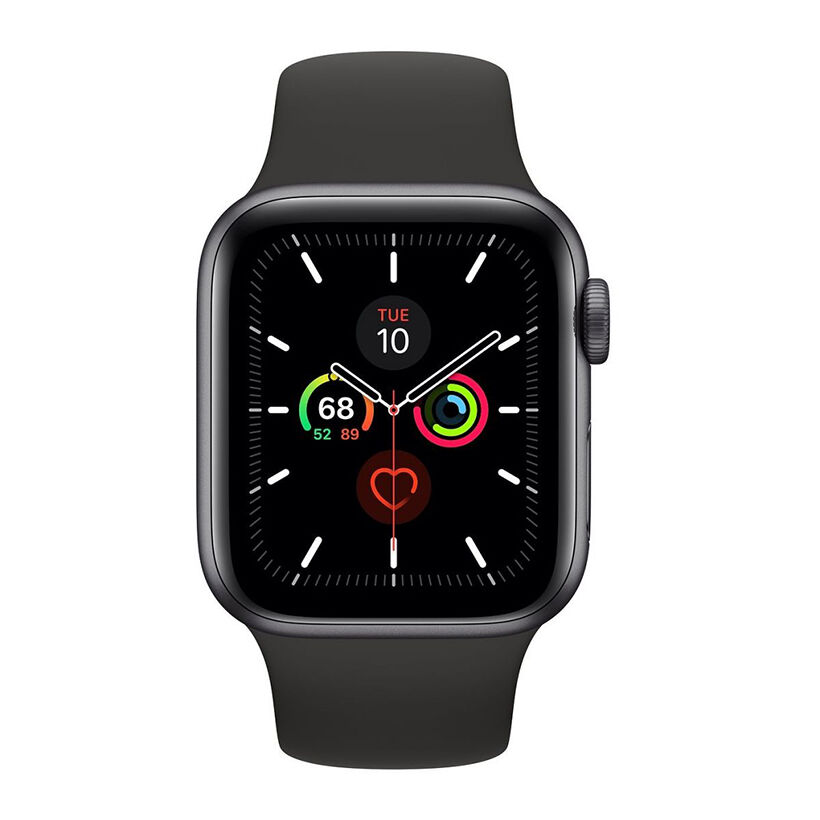 Smart Watch Apple Serie5 GPS 44mm MWVF2VN/A viền nhôm Xám dây cao su Đen