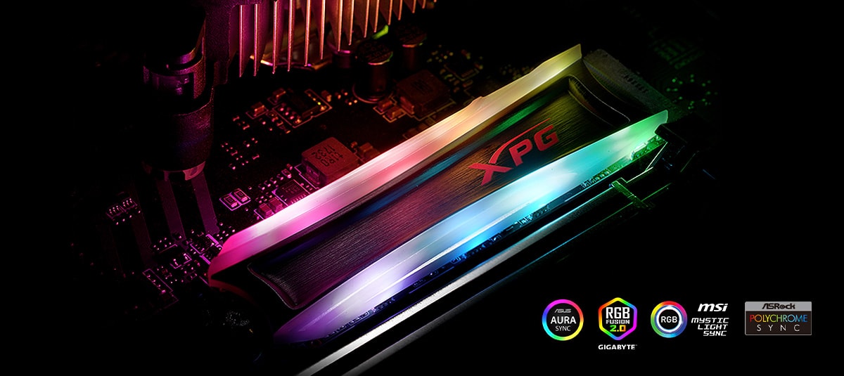 Ổ SSD Adata SPECTRIX S40G LED RGB 256Gb NVMe M2.2280