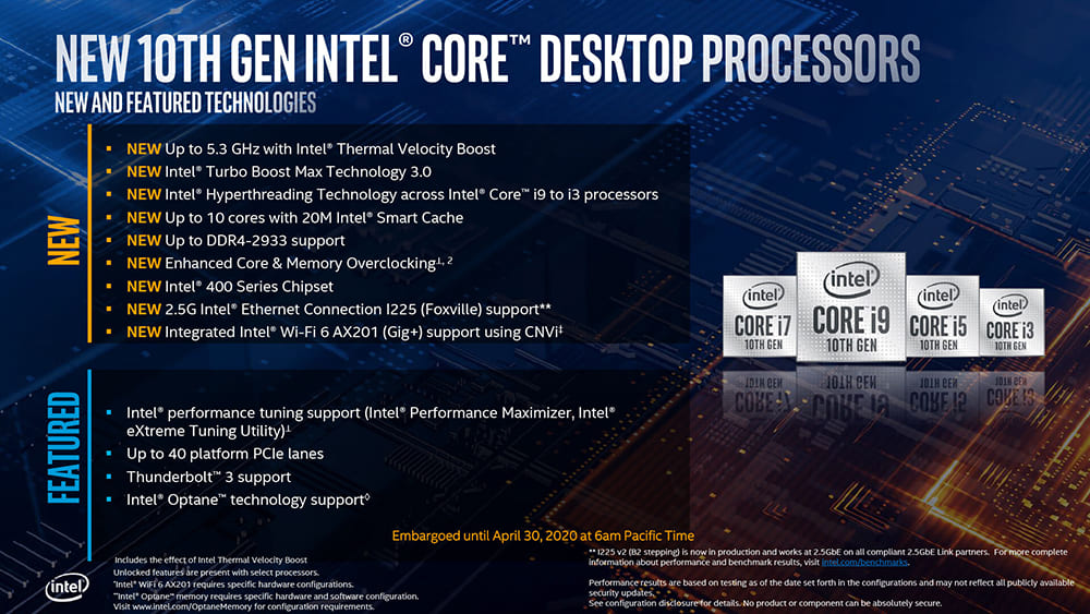 CPU Intel Core i7-10700 (2.9GHz turbo up to 4.8GHz, 8 nhân 16 luồng, 16MB Cache, 65W)