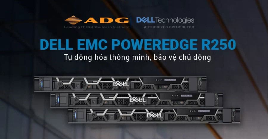 Dell PowerEdge R250 – máy chủ kích thước 1U tối ưu bài toán lưu trữ cho doanh nghiệp nhỏ