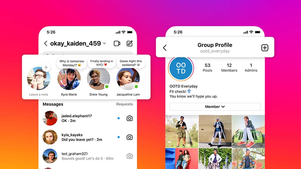 Instagram ra mắt tính năng Notes và các tính năng chia sẻ khác