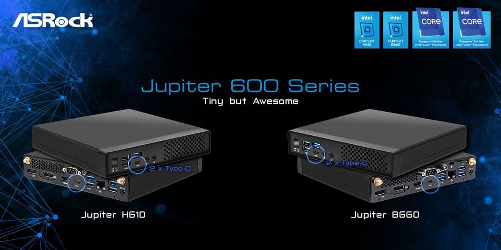 ASRock ra mắt dòng máy tính mini Jupiter 600 nhỏ gọn lý tưởng cho doanh nghiệp
