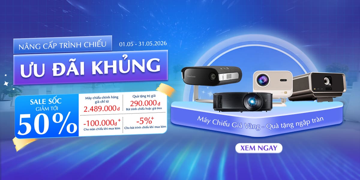 [Khuyến mại] Máy Chiếu Giá Vàng - Quà tặng ngập tràn