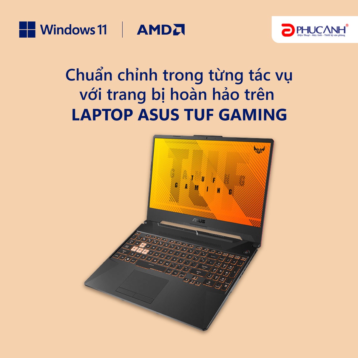 Chuẩn chỉnh trong từng tác vụ với trang bị hoàn hảo trên Laptop Asus TUF Gaming