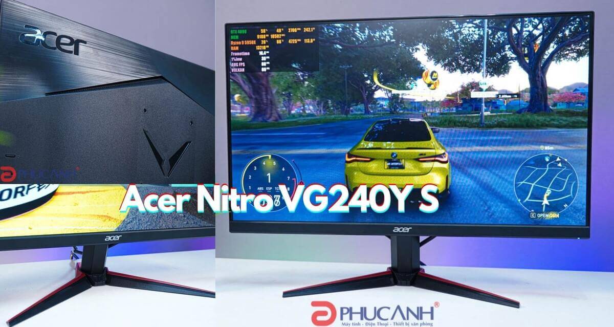 [Review] Màn hình Acer Nitro VG240Y S - Chiến game tốc độ, hiệu năng vượt trội