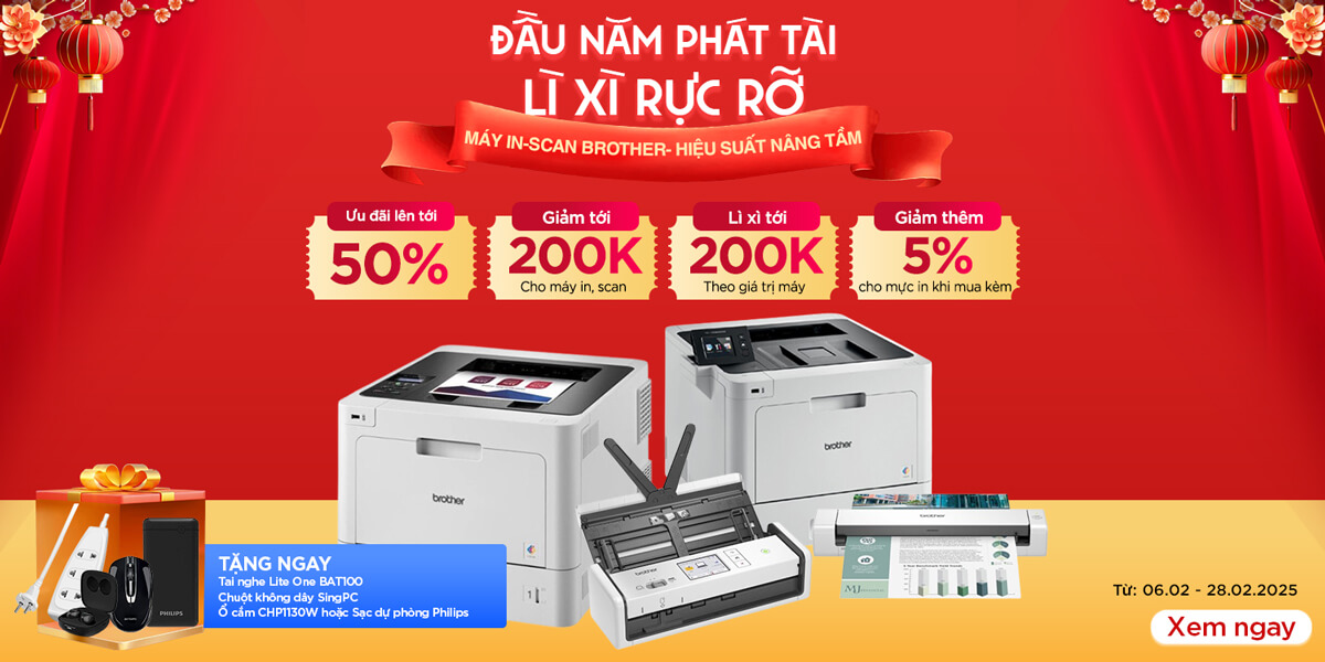 [Khuyến Mại] Máy in, Scan Brother | Hiệu suất nâng tầm - Lì xì rực rỡ