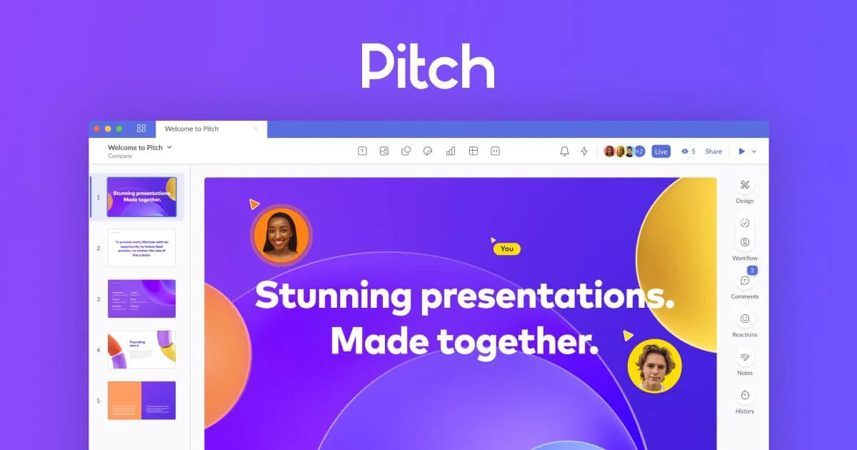 Hướng dẫn làm slide thuyết trình online với bạn bè bằng ứng dụng Pitch