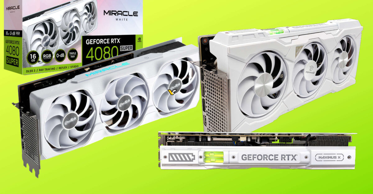 MANLI và EMTEK ra mắt card GeForce RTX 40 SUPER Series màu trắng
