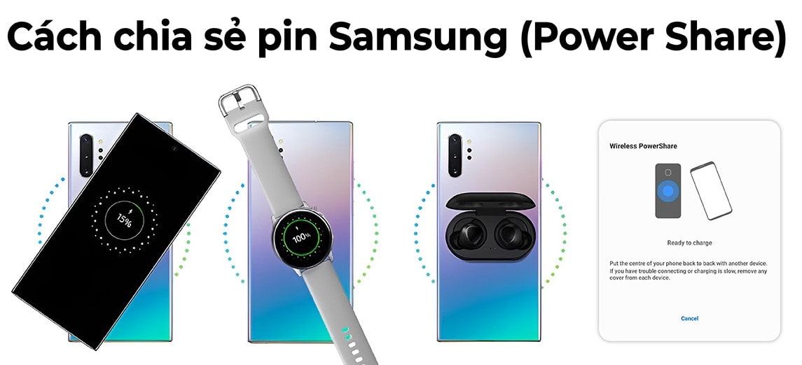 [Mẹo vặt] Cách chia sẻ pin Samsung (Power Share) để sạc các thiết bị khác