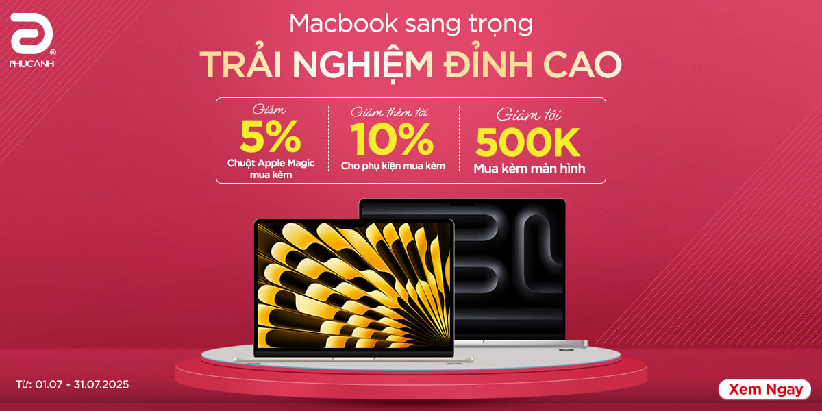 [Khuyến mại] Macbook sang trọng, trải nghiệm đỉnh cao