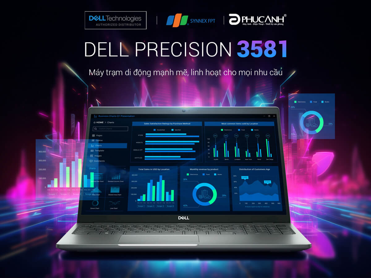 Dell Precision 3581: Máy trạm di động mạnh mẽ, linh hoạt cho mọi nhu cầu