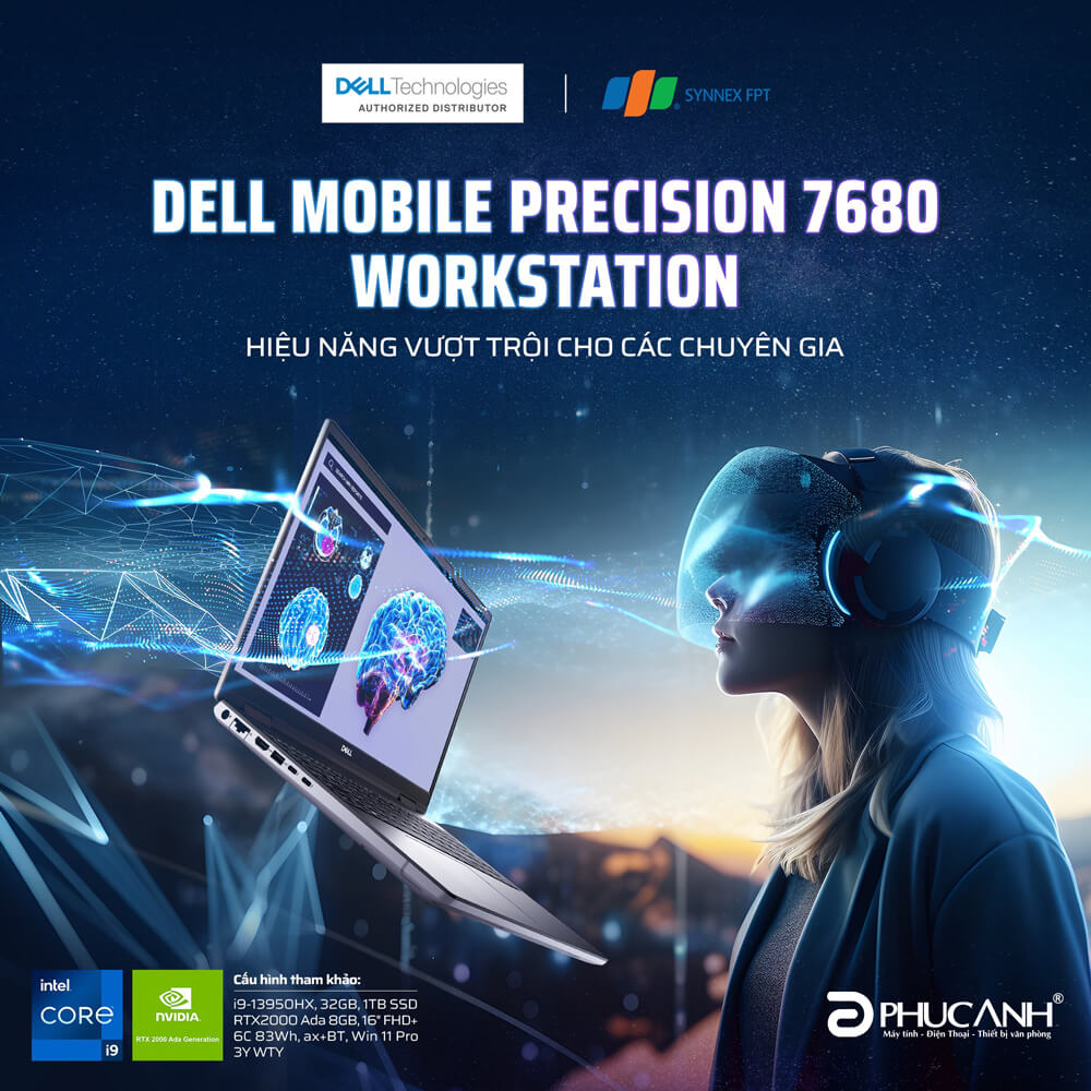 Dell Precision 7680 Mobile Workstation: Hiệu năng vượt trội cho các chuyên gia