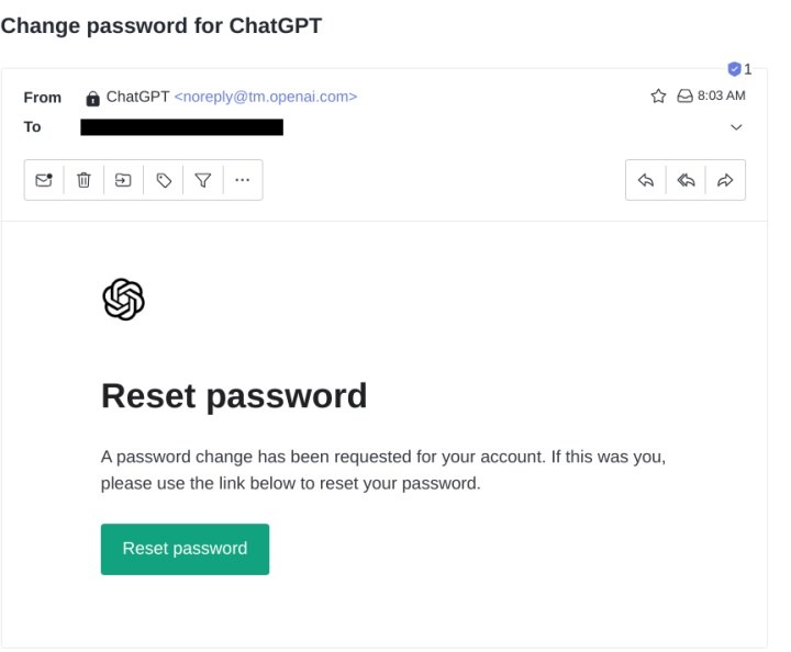 Hướng dẫn bạn cách thay đổi mật khẩu trong trang web ChatGPT