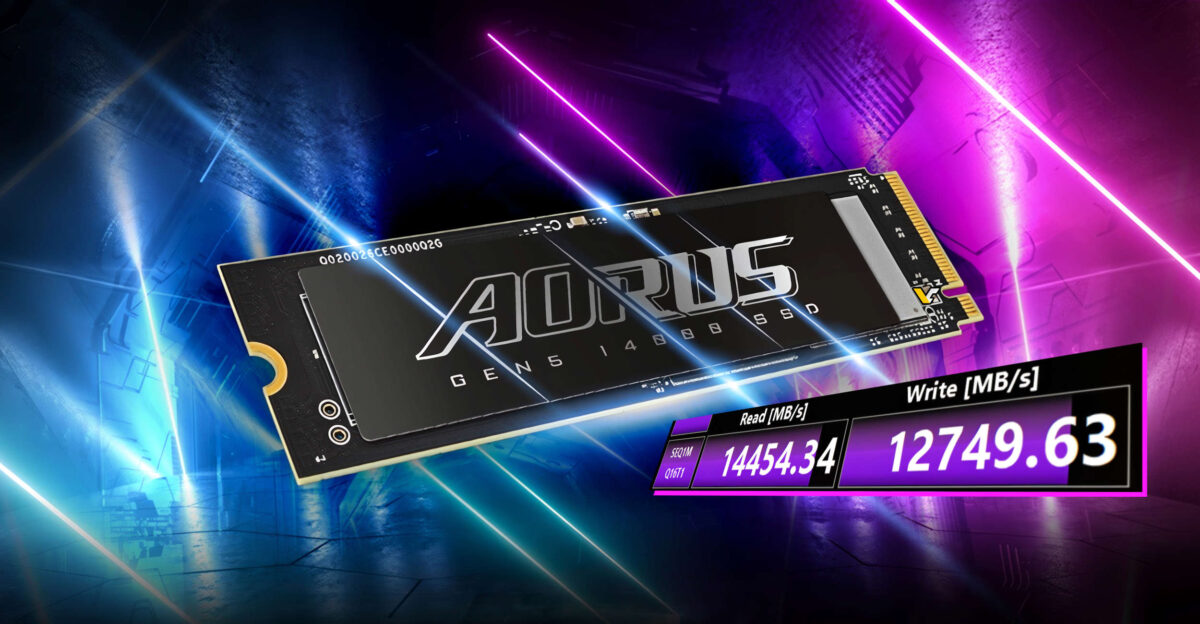 Gigabyte ra mắt SSD AORUS 14000 PCIe Gen5: tốc độ đọc lên tới 14,5 GB/s và tăng 99% so với SSD Gen4