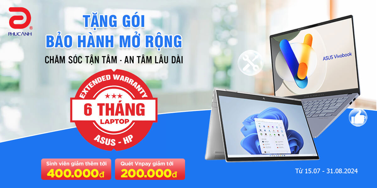 [Khuyến Mại] Mua Laptop ASUS, HP - Tặng gói bảo hành mở rộng